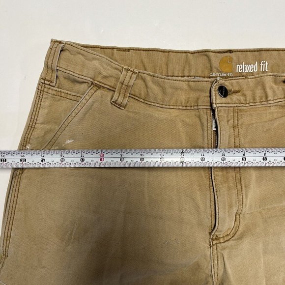 Carhartt Brown Work Short Mens 36 102514-918 Distressed - Picture 4 of 14
